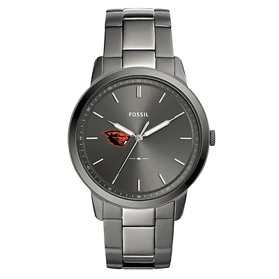 Men's Fossil Oregon State Beavers The Minimalist Three-Hand Smoke Watch