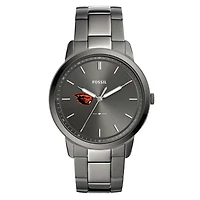 Men's Fossil Oregon State Beavers The Minimalist Three-Hand Smoke Watch