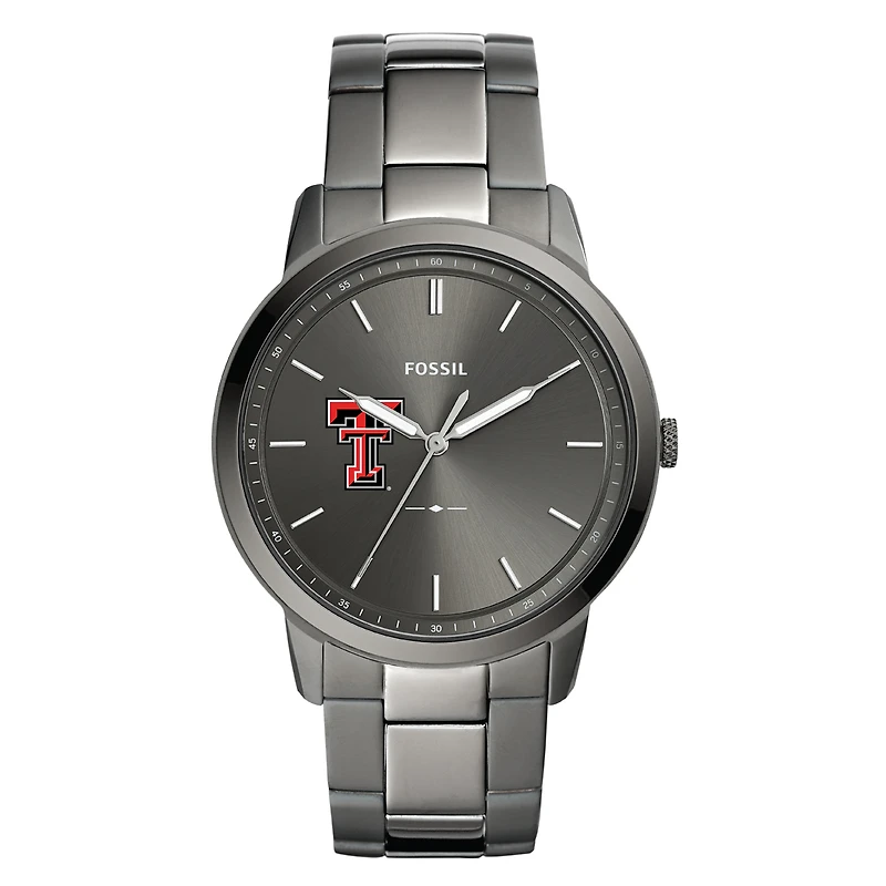 Men's Fossil Texas Tech Red Raiders The Minimalist Three-Hand Smoke Watch