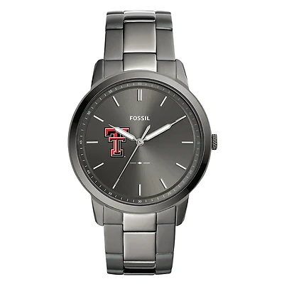 Men's Fossil Texas Tech Red Raiders The Minimalist Three-Hand Smoke Watch