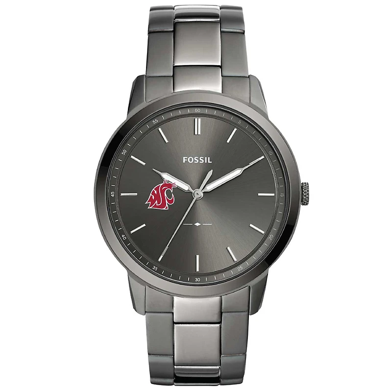 Men's Fossil Washington State Cougars The Minimalist Three-Hand Smoke Watch
