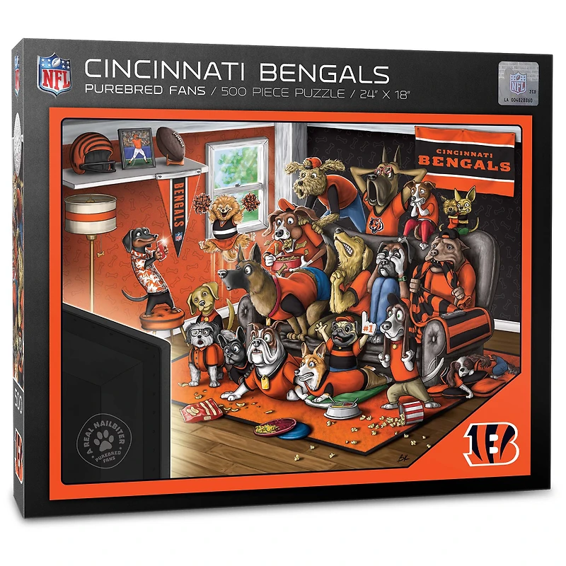 Cincinnati Bengals Purebred Fans 18'' x 24'' A Real Nailbiter 500-Piece Puzzle