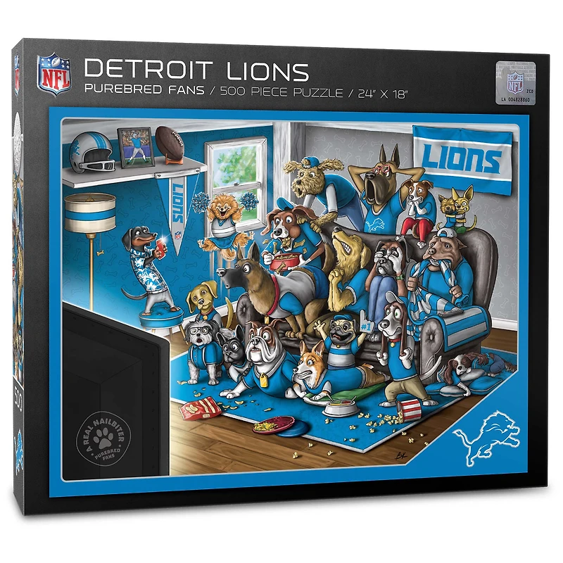 Detroit Lions Purebred Fans 18'' x 24'' A Real Nailbiter 500-Piece Puzzle