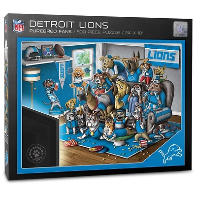 Detroit Lions Purebred Fans 18'' x 24'' A Real Nailbiter 500-Piece Puzzle