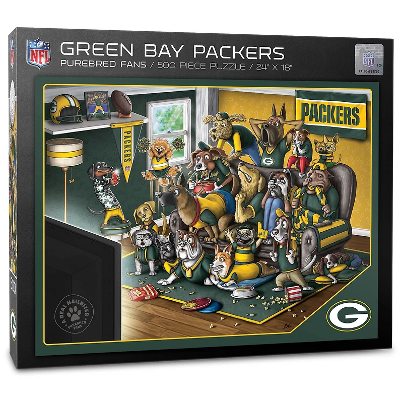 Green Bay Packers Purebred Fans 18'' x 24'' A Real Nailbiter 500-Piece Puzzle