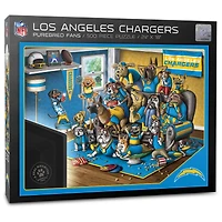 Los Angeles Chargers Purebred Fans 18'' x 24'' A Real Nailbiter 500-Piece Puzzle