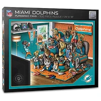 Miami Dolphins Purebred Fans 18'' x 24'' A Real Nailbiter 500-Piece Puzzle