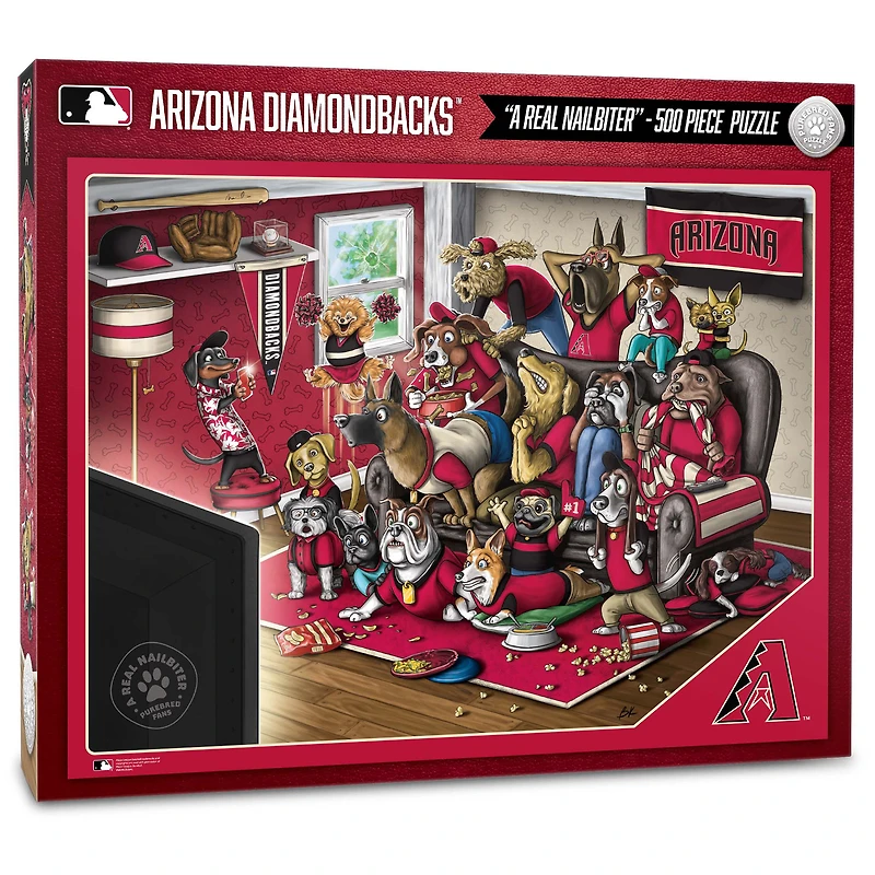 Arizona Diamondbacks Purebred Fans 18'' x 24'' A Real Nailbiter 500-Piece Puzzle