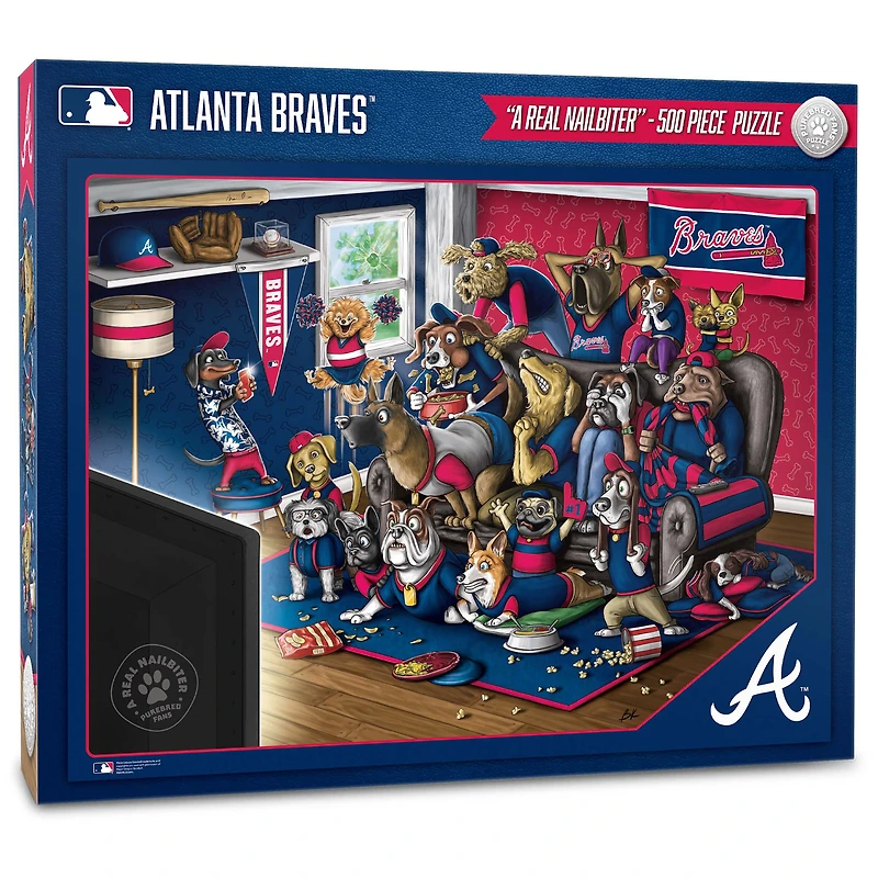 IDNA Atlanta Braves Purebred Fans 18'' x 24'' A Real Nailbiter 500-Piece Puzzle