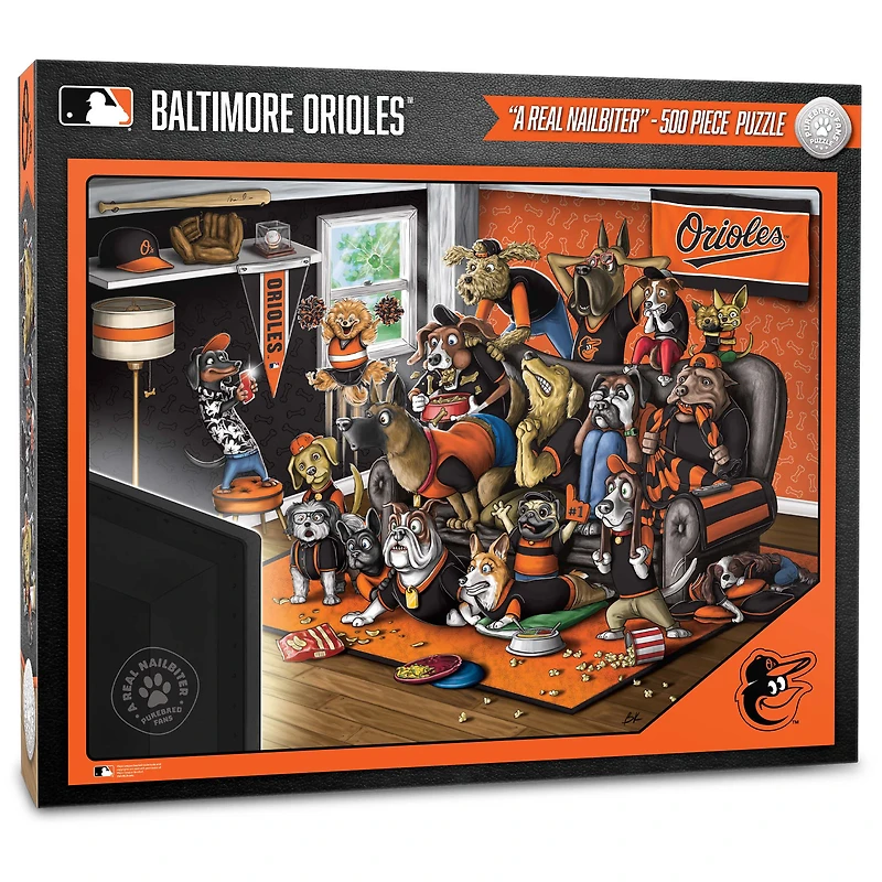 Baltimore Orioles Purebred Fans 18'' x 24'' A Real Nailbiter 500-Piece Puzzle