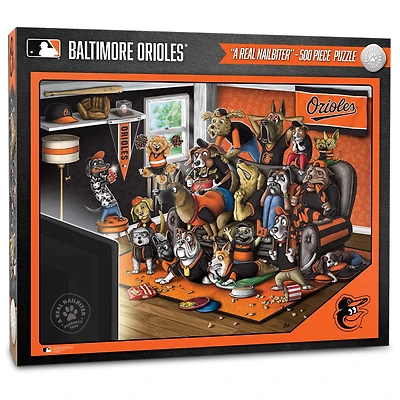 Baltimore Orioles Purebred Fans 18'' x 24'' A Real Nailbiter 500-Piece Puzzle