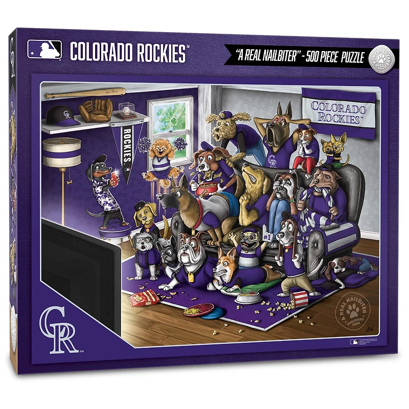 Colorado Rockies Purebred Fans 18'' x 24'' A Real Nailbiter 500-Piece Puzzle