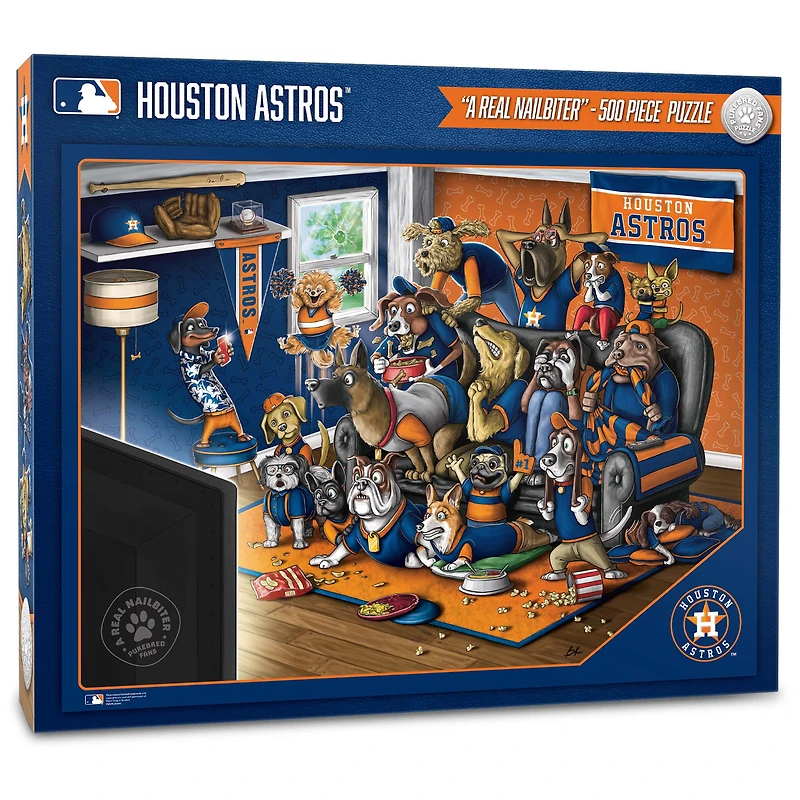 IDNA Houston Astros Purebred Fans 18'' x 24'' A Real Nailbiter 500-Piece Puzzle