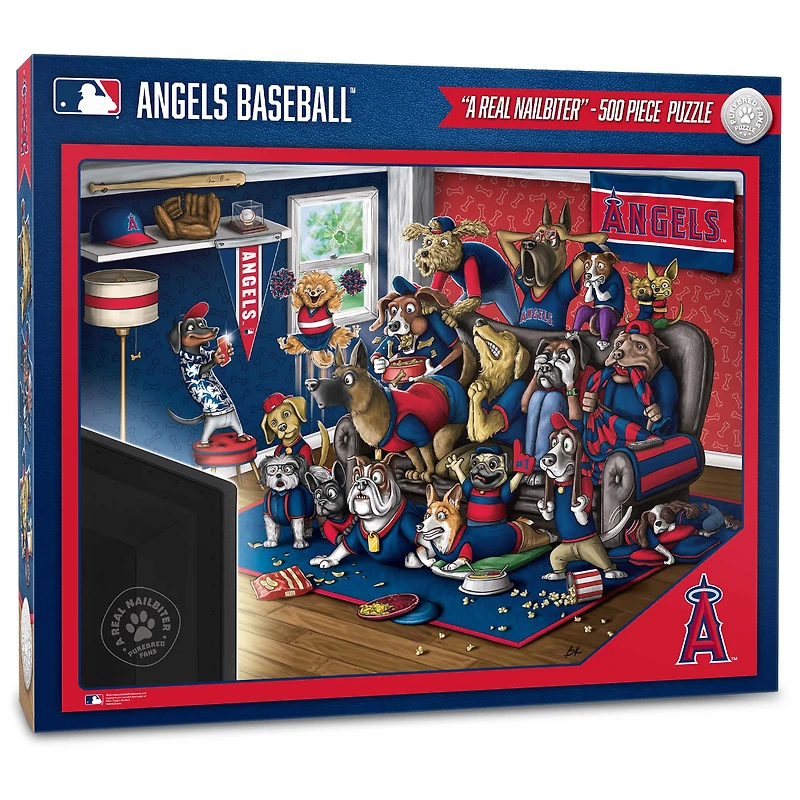 Los Angeles Angels Purebred Fans 18'' x 24'' A Real Nailbiter 500-Piece Puzzle