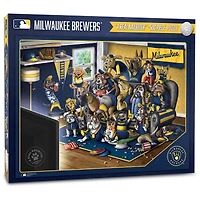 Milwaukee Brewers Purebred Fans 18'' x 24'' A Real Nailbiter 500-Piece Puzzle