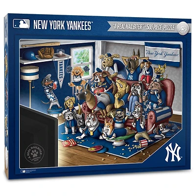 New York Yankees Purebred Fans 18'' x 24'' A Real Nailbiter 500-Piece Puzzle