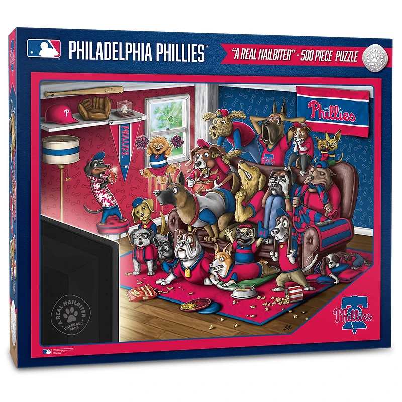 Philadelphia Phillies Purebred Fans 18'' x 24'' A Real Nailbiter 500-Piece Puzzle