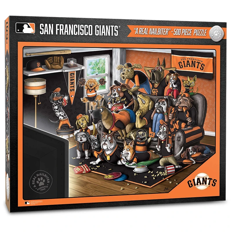 San Francisco Giants Purebred Fans 18'' x 24'' A Real Nailbiter 500-Piece Puzzle