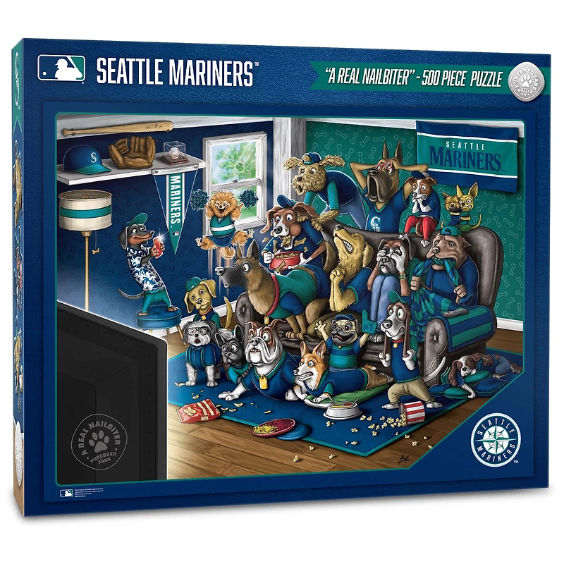 IDNA Seattle Mariners Purebred Fans 18'' x 24'' A Real Nailbiter 500-Piece Puzzle