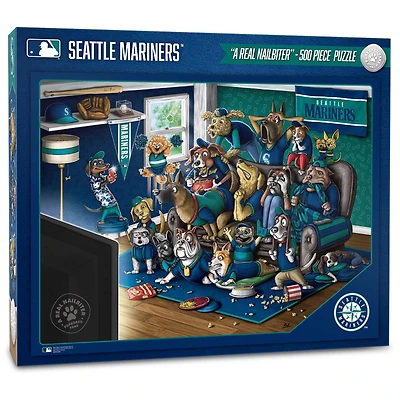 IDNA Seattle Mariners Purebred Fans 18'' x 24'' A Real Nailbiter 500-Piece Puzzle
