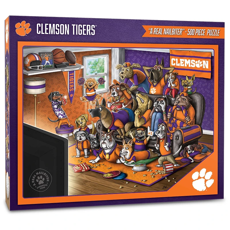 Clemson Tigers Purebred Fans 18'' x 24'' A Real Nailbiter 500-Piece Puzzle