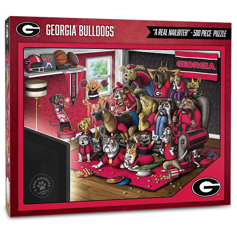 Georgia Bulldogs Purebred Fans 18'' x 24'' A Real Nailbiter 500-Piece Puzzle