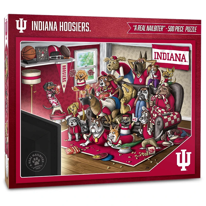 Indiana Hoosiers Purebred Fans 18'' x 24'' A Real Nailbiter 500-Piece Puzzle