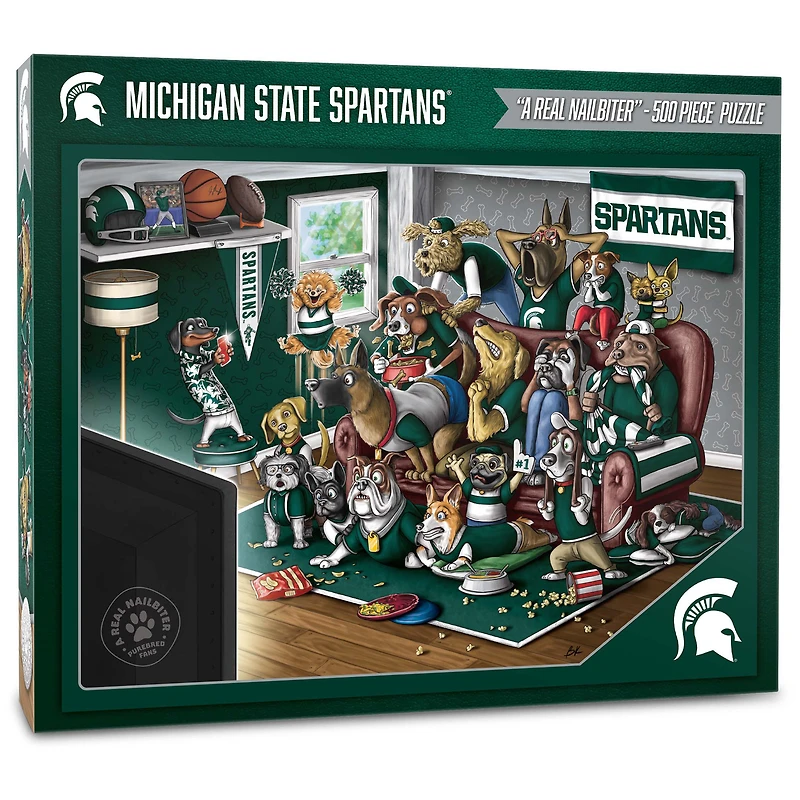 Michigan State Spartans Purebred Fans 18'' x 24'' A Real Nailbiter 500-Piece Puzzle