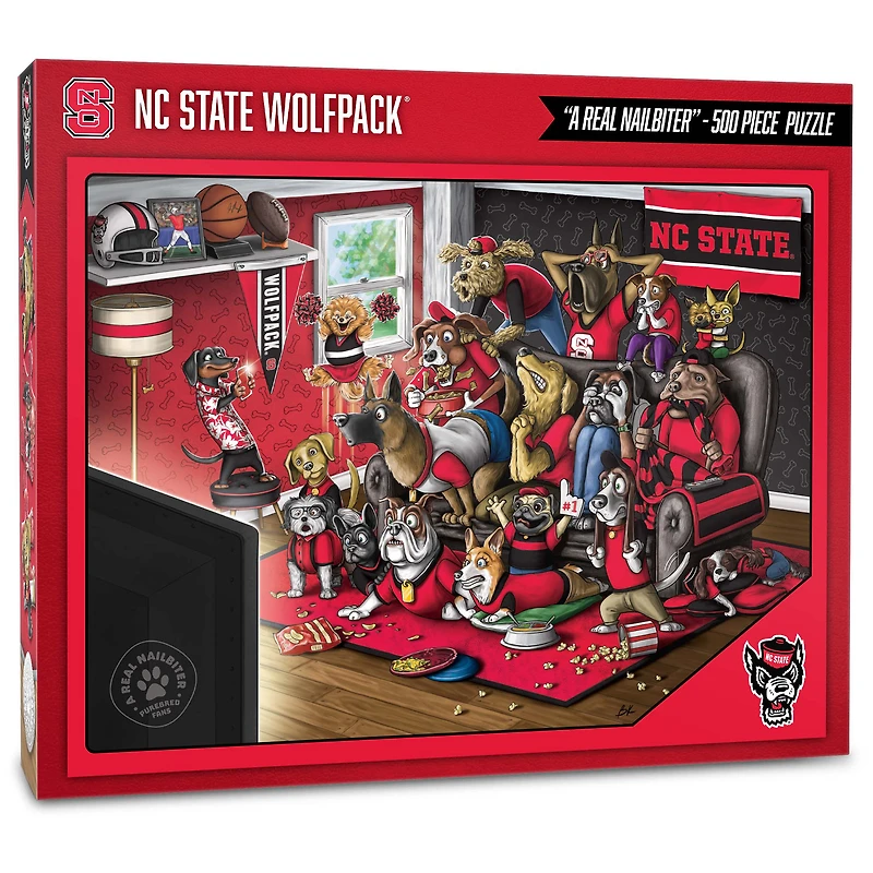 NC State Wolfpack Purebred Fans 18'' x 24'' A Real Nailbiter 500-Piece Puzzle