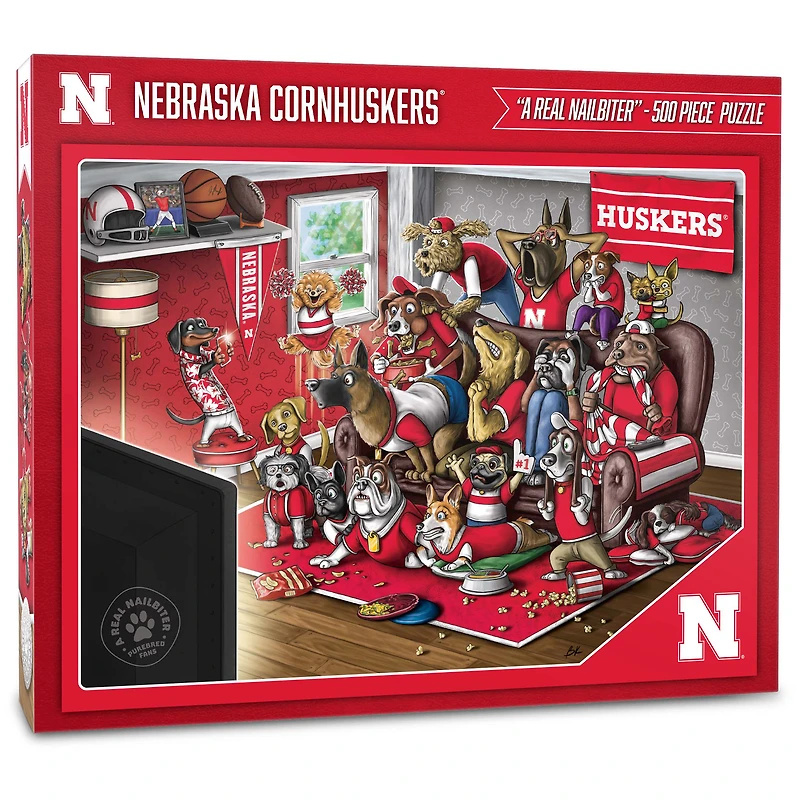 Nebraska Huskers Purebred Fans 18'' x 24'' A Real Nailbiter 500-Piece Puzzle