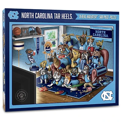 North Carolina Tar Heels Purebred Fans 18'' x 24'' A Real Nailbiter 500-Piece Puzzle