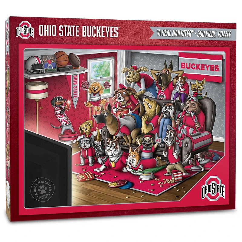 Ohio State Buckeyes Purebred Fans 18'' x 24'' A Real Nailbiter 500-Piece Puzzle