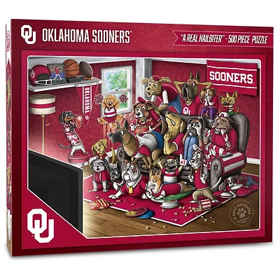 Oklahoma Sooners Purebred Fans 18'' x 24'' A Real Nailbiter 500-Piece Puzzle