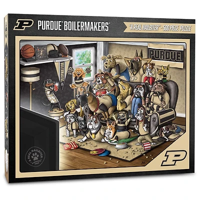 Purdue Boilermakers Purebred Fans 18'' x 24'' A Real Nailbiter 500-Piece Puzzle