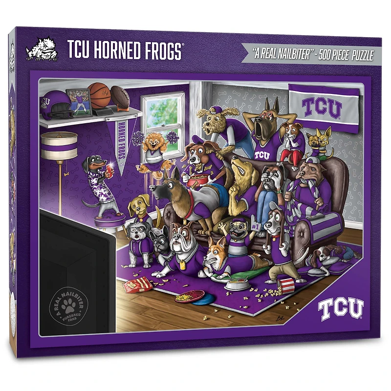 TCU Horned Frogs Purebred Fans 18'' x 24'' A Real Nailbiter 500-Piece Puzzle