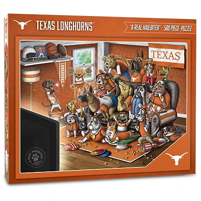 Texas Longhorns Purebred Fans 18'' x 24'' A Real Nailbiter 500-Piece Puzzle