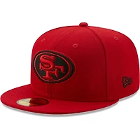 Men's New Era Scarlet San Francisco 49ers Omaha 59FIFTY Fitted Hat