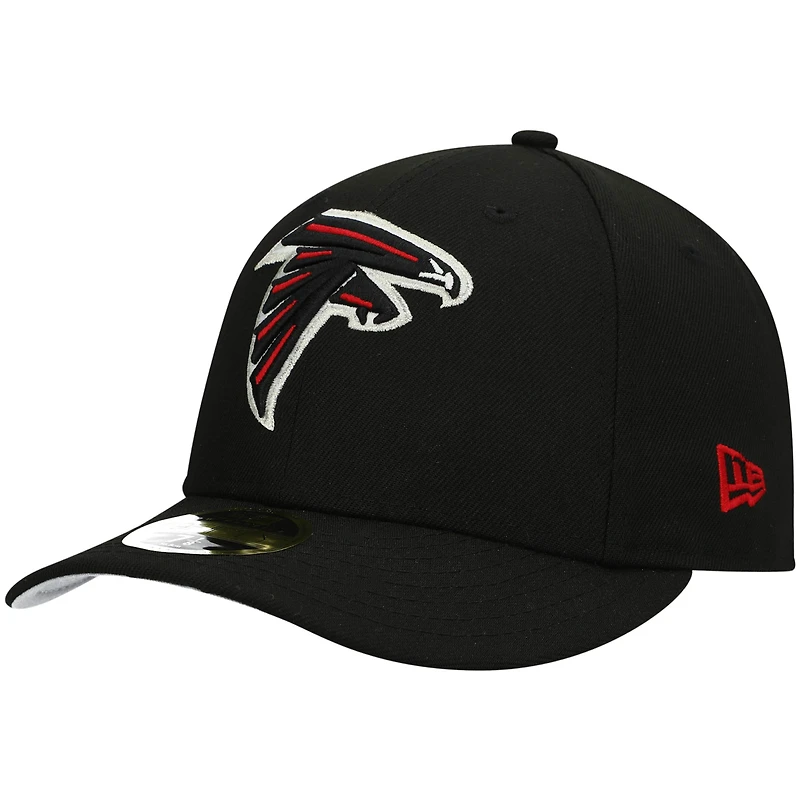 Men's New Era Black Atlanta Falcons Omaha Low Profile 59FIFTY Fitted Hat