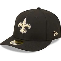Men's New Era Black New Orleans Saints Omaha Low Profile 59FIFTY Fitted Hat