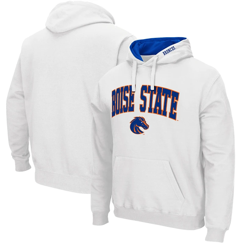 Men's Colosseum Boise State Broncos Arch & Logo 3.0 Pullover Hoodie