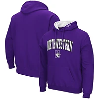 Men's Colosseum Northwestern Wildcats Arch & Logo 3.0 Pullover Hoodie