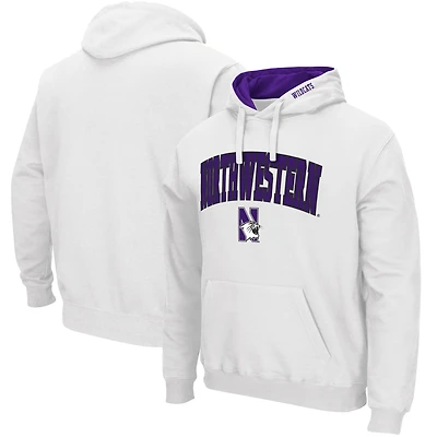 Men's Colosseum Northwestern Wildcats Arch & Logo 3.0 Pullover Hoodie