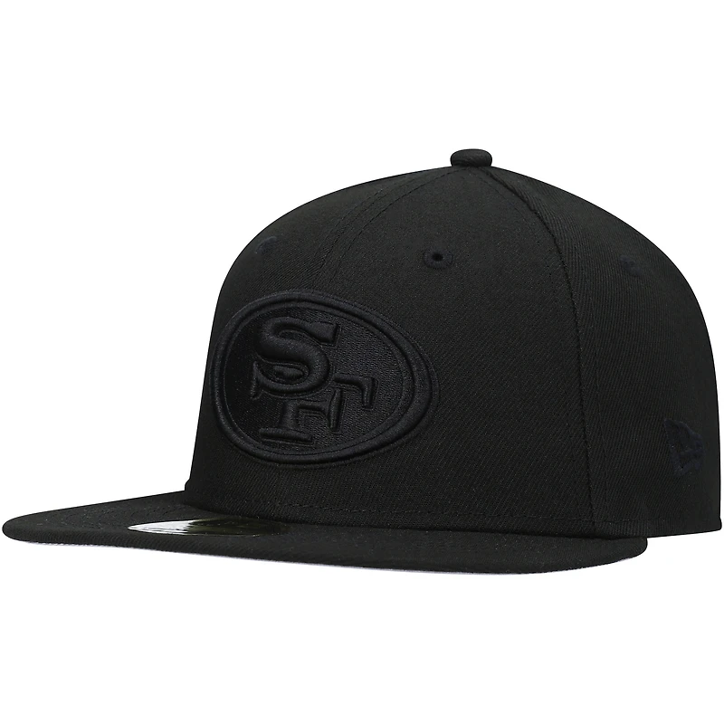 Men's New Era Black San Francisco 49ers Black on Black Low Profile 59FIFTY II Fitted Hat