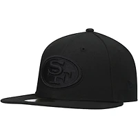 Men's New Era Black San Francisco 49ers Black on Black Low Profile 59FIFTY II Fitted Hat
