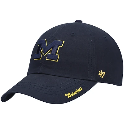 Women's '47 Navy Michigan Wolverines Miata Clean Up Primary Logo Adjustable Hat