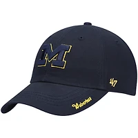 Women's '47 Navy Michigan Wolverines Miata Clean Up Primary Logo Adjustable Hat