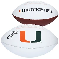 Jaelan Phillips Miami Hurricanes Autographed White Panel Football
