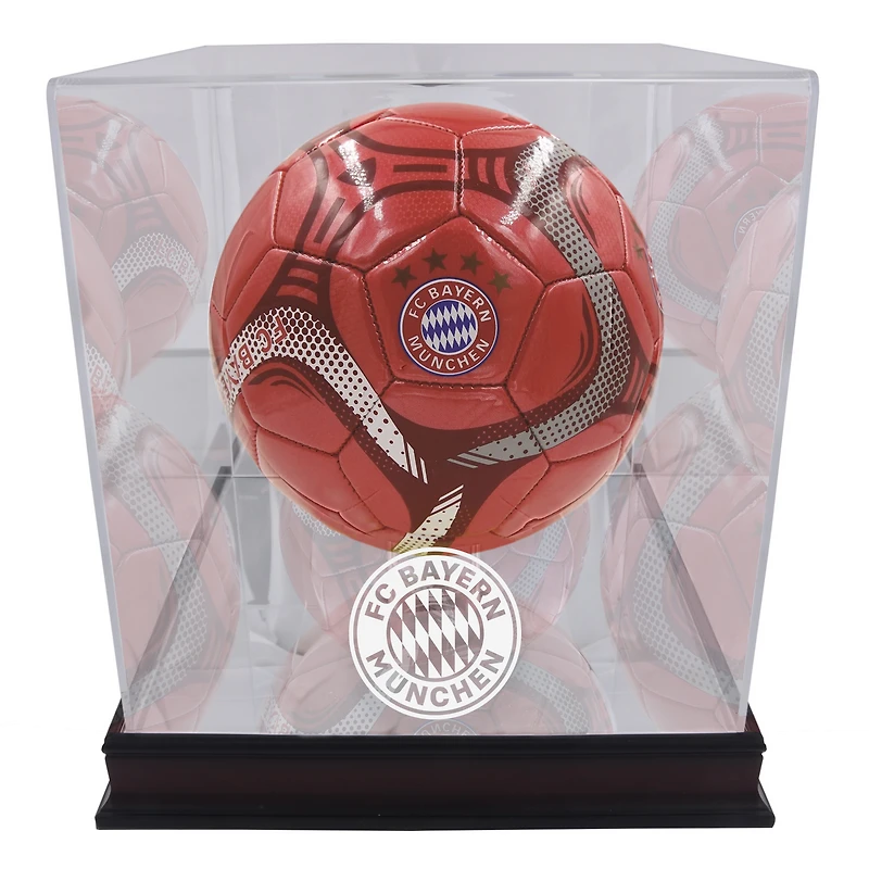 Bayern Munich Mahogany Team Logo Soccer Ball Display Case