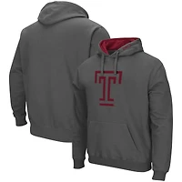 Men's Colosseum Charcoal Temple Owls Arch & Logo 3.0 Pullover Hoodie