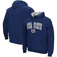 Men's Colosseum  Navy Utah State Aggies Arch & Logo Hoodie